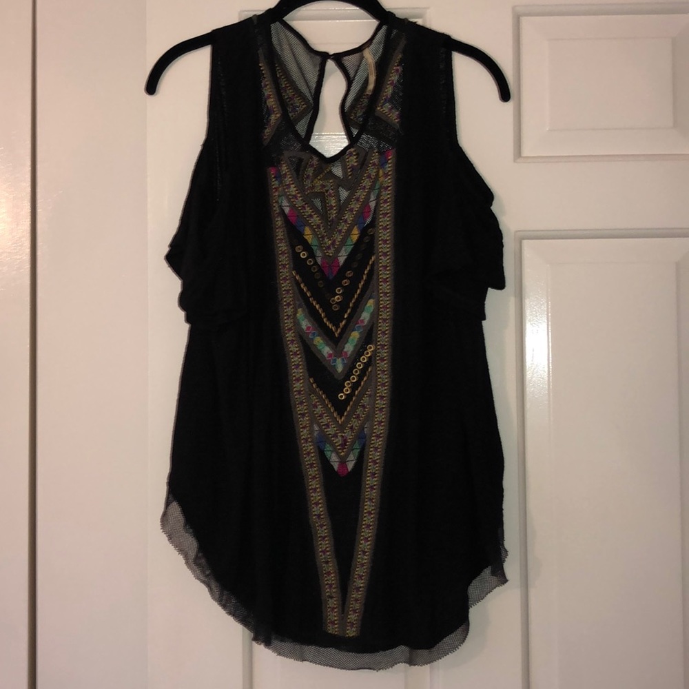 Free People Open Shoulder Flow Top